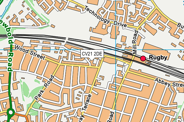 CV21 2DE map - OS VectorMap District (Ordnance Survey) CV21 2DE map - OS VectorMap District (Ordnance Survey)