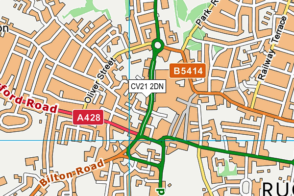 CV21 2DN map - OS VectorMap District (Ordnance Survey) CV21 2DN map - OS VectorMap District (Ordnance Survey)