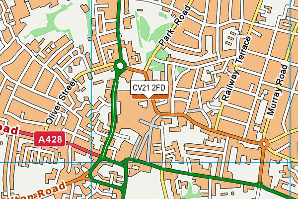 CV21 2FD map - OS VectorMap District (Ordnance Survey) CV21 2FD map - OS VectorMap District (Ordnance Survey)
