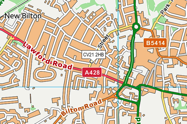 CV21 2HB map - OS VectorMap District (Ordnance Survey) CV21 2HB map - OS VectorMap District (Ordnance Survey)