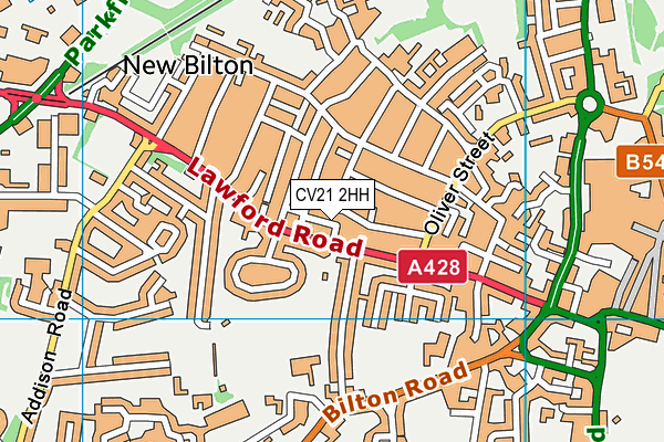 CV21 2HH map - OS VectorMap District (Ordnance Survey) CV21 2HH map - OS VectorMap District (Ordnance Survey)