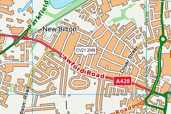 CV21 2HN map - OS VectorMap District (Ordnance Survey) CV21 2HN map - OS VectorMap District (Ordnance Survey)