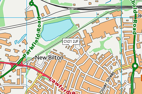 CV21 2JF map - OS VectorMap District (Ordnance Survey) CV21 2JF map - OS VectorMap District (Ordnance Survey)