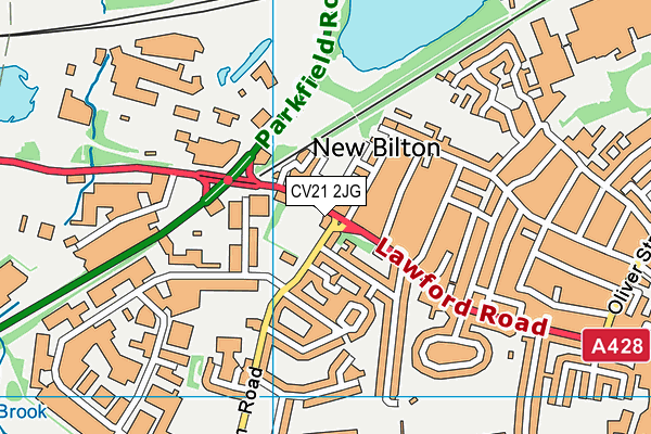 CV21 2JG map - OS VectorMap District (Ordnance Survey) CV21 2JG map - OS VectorMap District (Ordnance Survey)