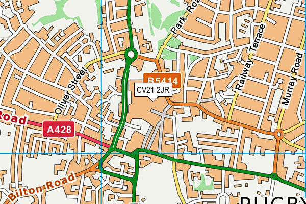 CV21 2JR map - OS VectorMap District (Ordnance Survey) CV21 2JR map - OS VectorMap District (Ordnance Survey)