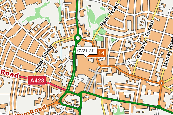 CV21 2JT map - OS VectorMap District (Ordnance Survey) CV21 2JT map - OS VectorMap District (Ordnance Survey)