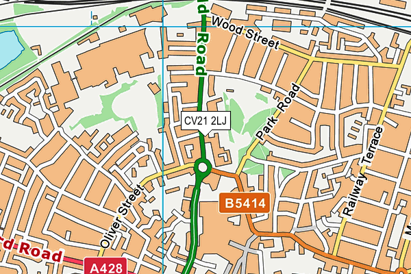 CV21 2LJ map - OS VectorMap District (Ordnance Survey) CV21 2LJ map - OS VectorMap District (Ordnance Survey)