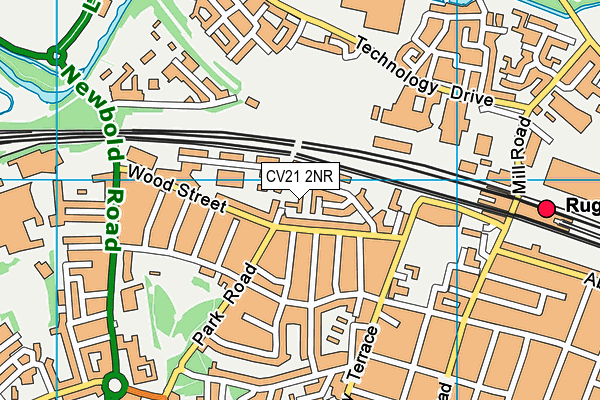 CV21 2NR map - OS VectorMap District (Ordnance Survey) CV21 2NR map - OS VectorMap District (Ordnance Survey)