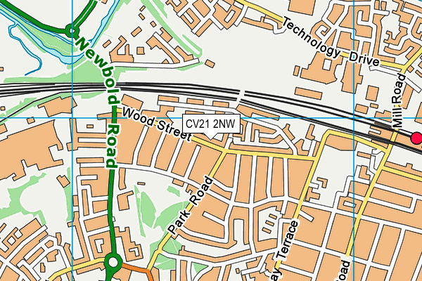 CV21 2NW map - OS VectorMap District (Ordnance Survey) CV21 2NW map - OS VectorMap District (Ordnance Survey)