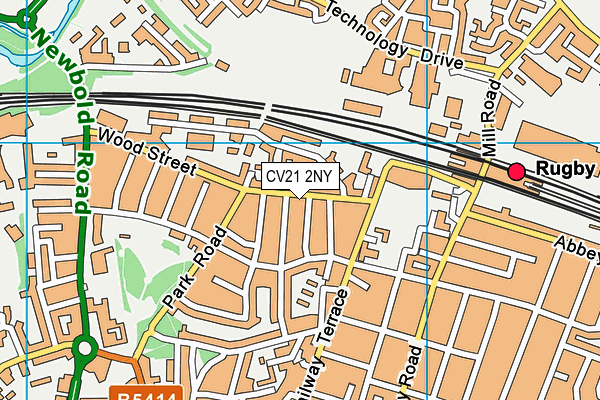 CV21 2NY map - OS VectorMap District (Ordnance Survey) CV21 2NY map - OS VectorMap District (Ordnance Survey)