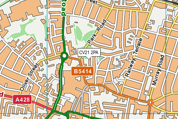 CV21 2PA map - OS VectorMap District (Ordnance Survey)