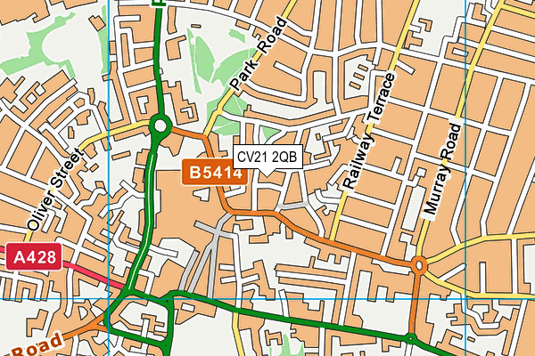 CV21 2QB map - OS VectorMap District (Ordnance Survey) CV21 2QB map - OS VectorMap District (Ordnance Survey)