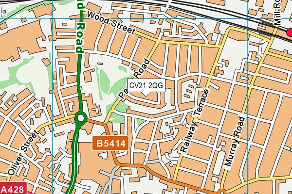 CV21 2QG map - OS VectorMap District (Ordnance Survey) CV21 2QG map - OS VectorMap District (Ordnance Survey)