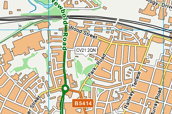 CV21 2QN map - OS VectorMap District (Ordnance Survey) CV21 2QN map - OS VectorMap District (Ordnance Survey)