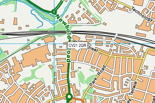 CV21 2QR map - OS VectorMap District (Ordnance Survey) CV21 2QR map - OS VectorMap District (Ordnance Survey)