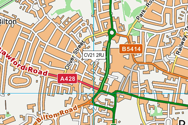 CV21 2RJ map - OS VectorMap District (Ordnance Survey) CV21 2RJ map - OS VectorMap District (Ordnance Survey)
