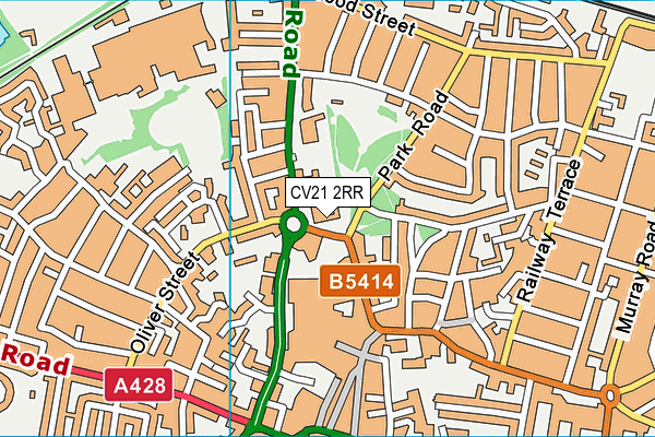 CV21 2RR map - OS VectorMap District (Ordnance Survey) CV21 2RR map - OS VectorMap District (Ordnance Survey)
