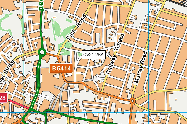 CV21 2SA map - OS VectorMap District (Ordnance Survey) CV21 2SA map - OS VectorMap District (Ordnance Survey)