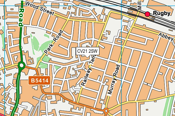 CV21 2SW map - OS VectorMap District (Ordnance Survey) CV21 2SW map - OS VectorMap District (Ordnance Survey)