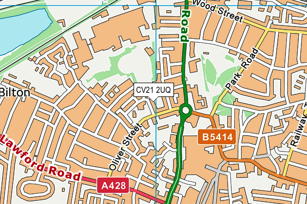 CV21 2UQ map - OS VectorMap District (Ordnance Survey) CV21 2UQ map - OS VectorMap District (Ordnance Survey)