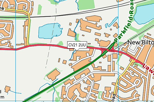 CV21 2UU map - OS VectorMap District (Ordnance Survey) CV21 2UU map - OS VectorMap District (Ordnance Survey)