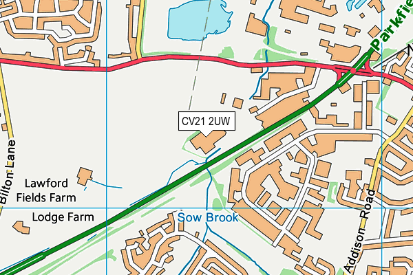 CV21 2UW map - OS VectorMap District (Ordnance Survey) CV21 2UW map - OS VectorMap District (Ordnance Survey)