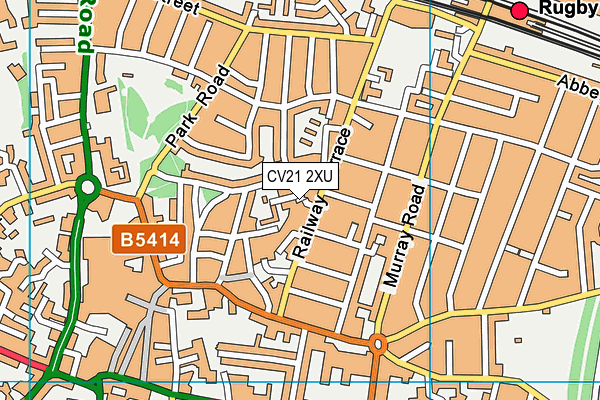CV21 2XU map - OS VectorMap District (Ordnance Survey) CV21 2XU map - OS VectorMap District (Ordnance Survey)