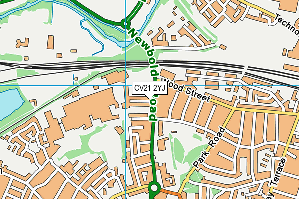 CV21 2YJ map - OS VectorMap District (Ordnance Survey) CV21 2YJ map - OS VectorMap District (Ordnance Survey)