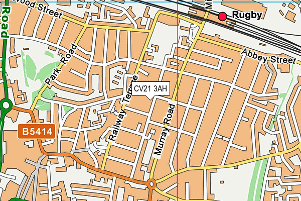 CV21 3AH map - OS VectorMap District (Ordnance Survey) CV21 3AH map - OS VectorMap District (Ordnance Survey)