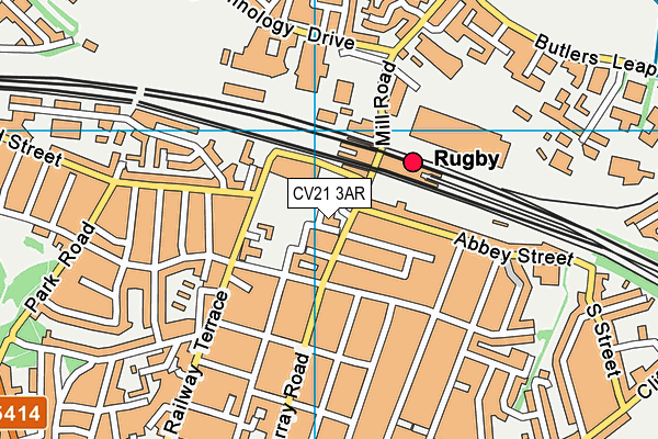 CV21 3AR map - OS VectorMap District (Ordnance Survey) CV21 3AR map - OS VectorMap District (Ordnance Survey)