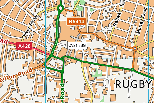 CV21 3BG map - OS VectorMap District (Ordnance Survey)