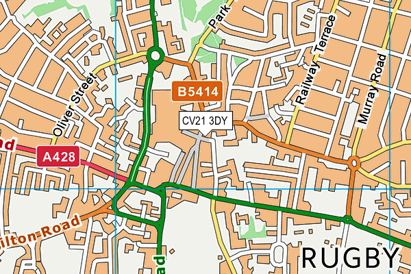 CV21 3DY map - OS VectorMap District (Ordnance Survey) CV21 3DY map - OS VectorMap District (Ordnance Survey)
