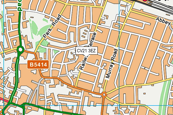 CV21 3EZ map - OS VectorMap District (Ordnance Survey) CV21 3EZ map - OS VectorMap District (Ordnance Survey)