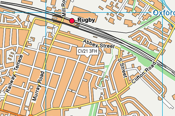 CV21 3FH map - OS VectorMap District (Ordnance Survey) CV21 3FH map - OS VectorMap District (Ordnance Survey)