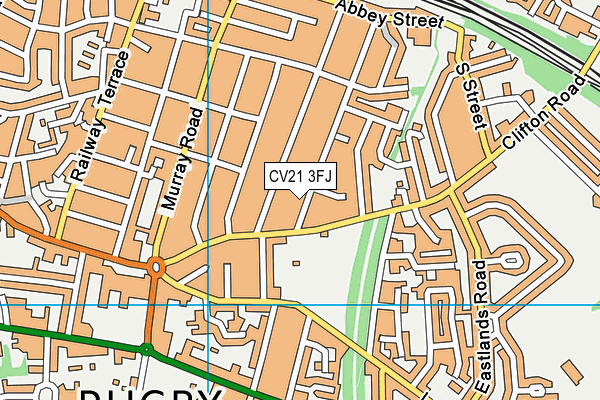 CV21 3FJ map - OS VectorMap District (Ordnance Survey) CV21 3FJ map - OS VectorMap District (Ordnance Survey)
