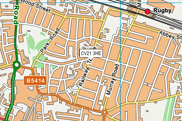 CV21 3HE map - OS VectorMap District (Ordnance Survey) CV21 3HE map - OS VectorMap District (Ordnance Survey)