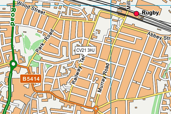 CV21 3HJ map - OS VectorMap District (Ordnance Survey) CV21 3HJ map - OS VectorMap District (Ordnance Survey)