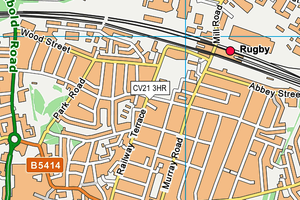 CV21 3HR map - OS VectorMap District (Ordnance Survey) CV21 3HR map - OS VectorMap District (Ordnance Survey)