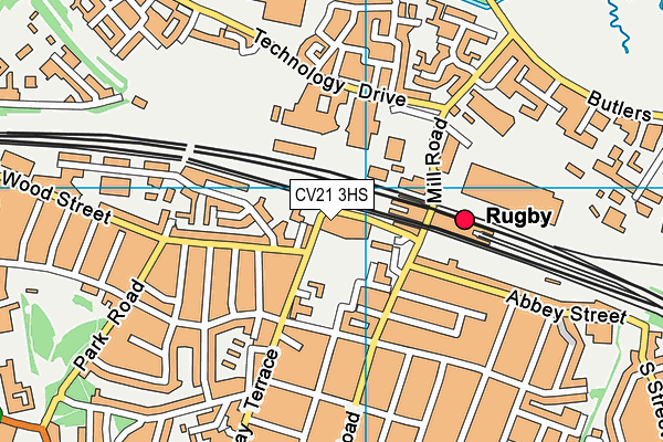 CV21 3HS map - OS VectorMap District (Ordnance Survey) CV21 3HS map - OS VectorMap District (Ordnance Survey)