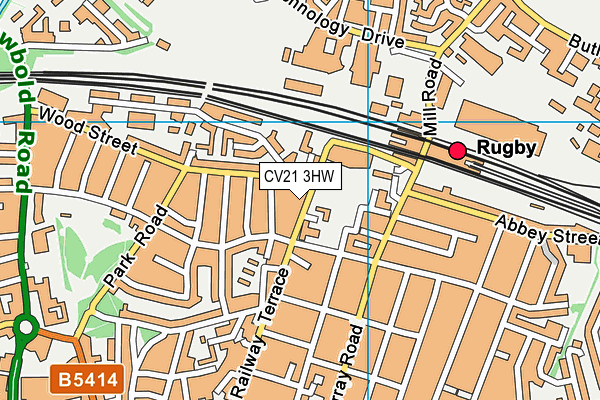 CV21 3HW map - OS VectorMap District (Ordnance Survey) CV21 3HW map - OS VectorMap District (Ordnance Survey)