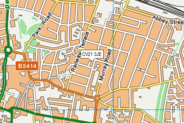 CV21 3JE map - OS VectorMap District (Ordnance Survey) CV21 3JE map - OS VectorMap District (Ordnance Survey)
