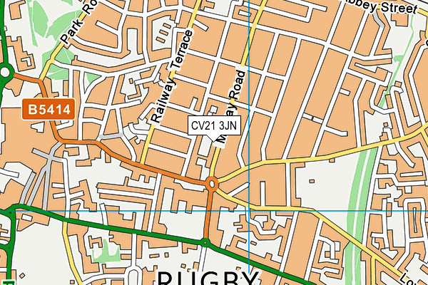 CV21 3JN map - OS VectorMap District (Ordnance Survey) CV21 3JN map - OS VectorMap District (Ordnance Survey)