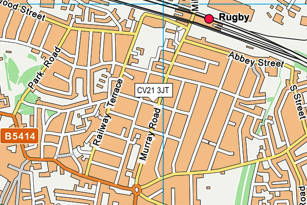 CV21 3JT map - OS VectorMap District (Ordnance Survey) CV21 3JT map - OS VectorMap District (Ordnance Survey)