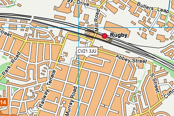 CV21 3JU map - OS VectorMap District (Ordnance Survey) CV21 3JU map - OS VectorMap District (Ordnance Survey)