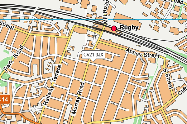 CV21 3JX map - OS VectorMap District (Ordnance Survey) CV21 3JX map - OS VectorMap District (Ordnance Survey)