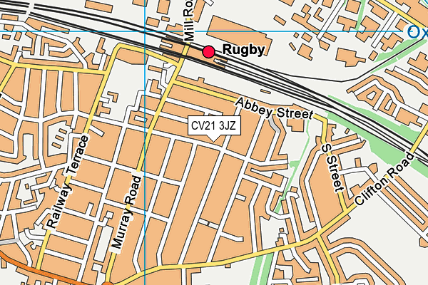 CV21 3JZ map - OS VectorMap District (Ordnance Survey) CV21 3JZ map - OS VectorMap District (Ordnance Survey)