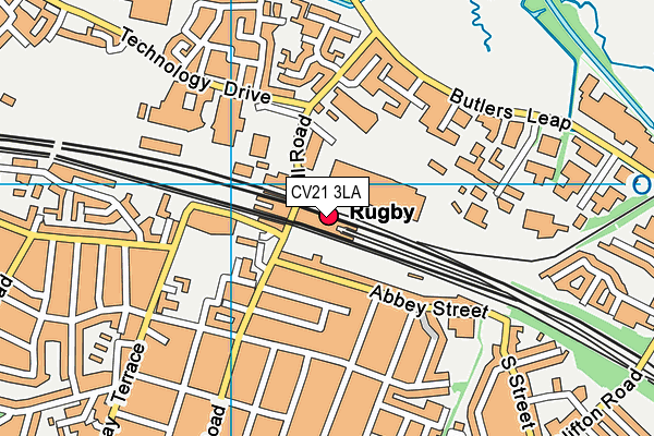 CV21 3LA map - OS VectorMap District (Ordnance Survey) CV21 3LA map - OS VectorMap District (Ordnance Survey)