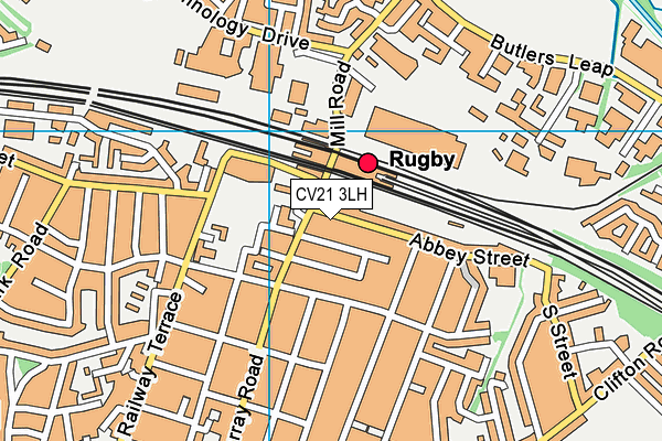 CV21 3LH map - OS VectorMap District (Ordnance Survey) CV21 3LH map - OS VectorMap District (Ordnance Survey)