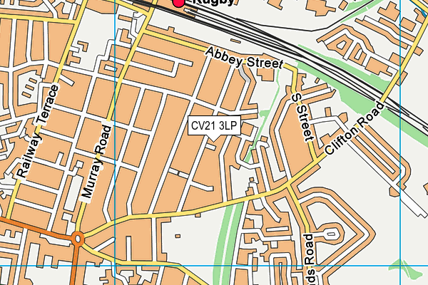 CV21 3LP map - OS VectorMap District (Ordnance Survey)