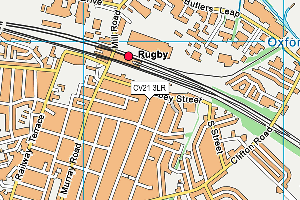 CV21 3LR map - OS VectorMap District (Ordnance Survey) CV21 3LR map - OS VectorMap District (Ordnance Survey)